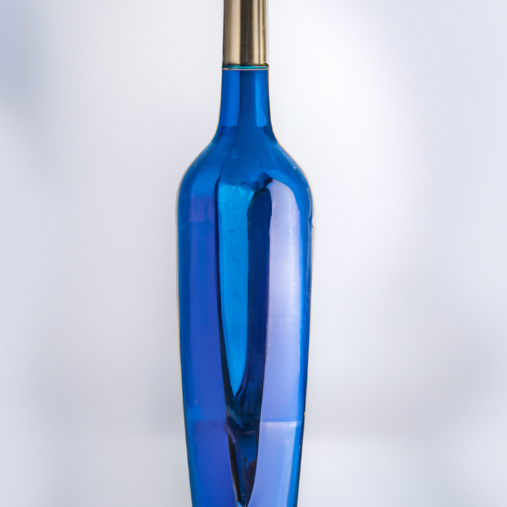 Foto de producto antes con luz dura y sombras marcadas de una botella de vidrio sin difusor