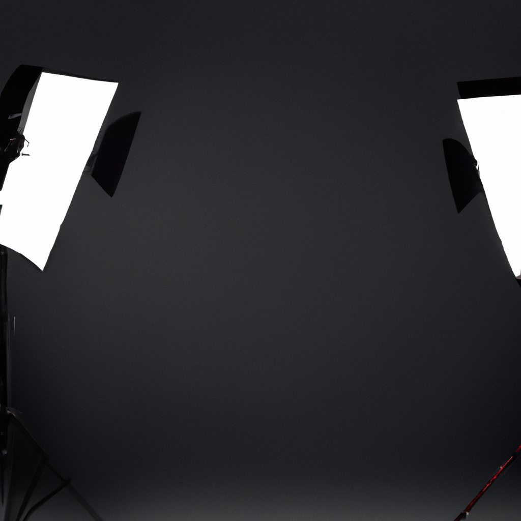 Fondo de estudio con softboxes, trípodes y cámaras, textura HDR en estudio